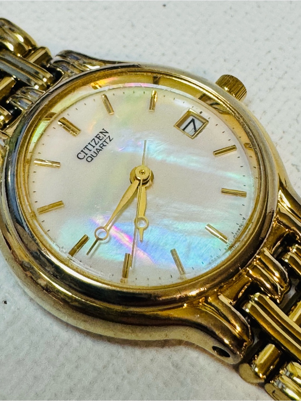 Vintage Citizen Gorgeous Mother Of Pearl Women's Gold Bracelet Watch 6010-G13893 - Picture 13 of 15